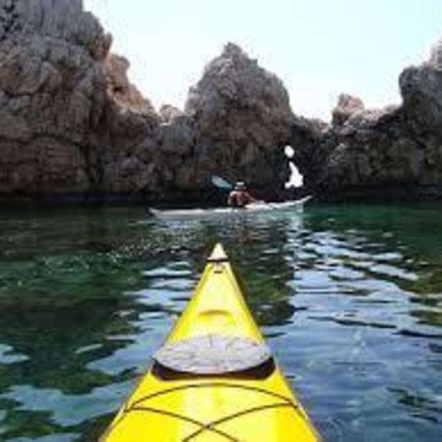 Kayaking on the Aegean Sea in Paros, Greece