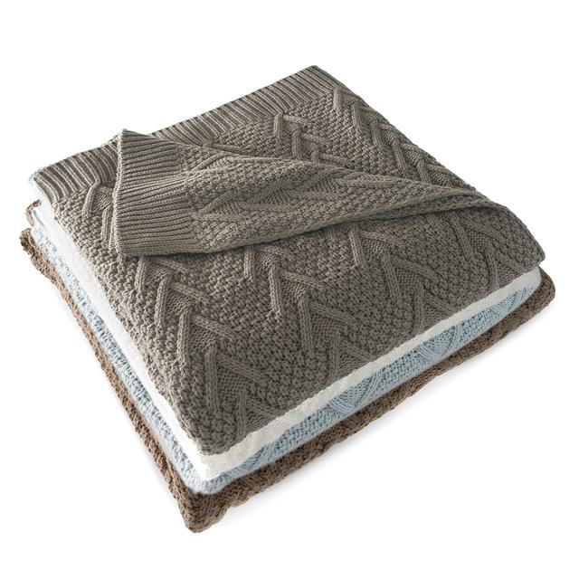 Flatiron Home Cable Knit Throw