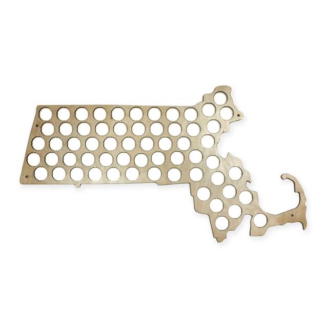 Beer Cap Map of Massachusetts