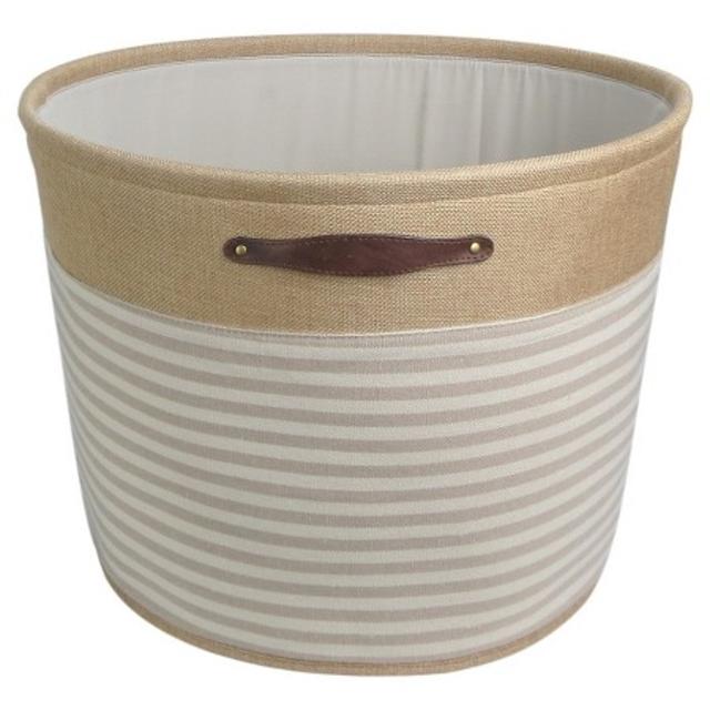 Round Fabric Basket with Handles - Stripes - Threshold™