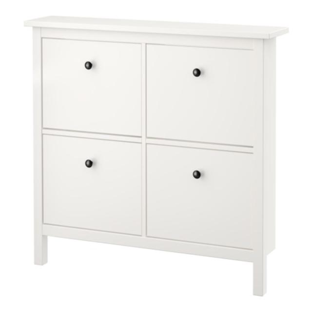 HEMNES Shoe cabinet with 4 compartments, white