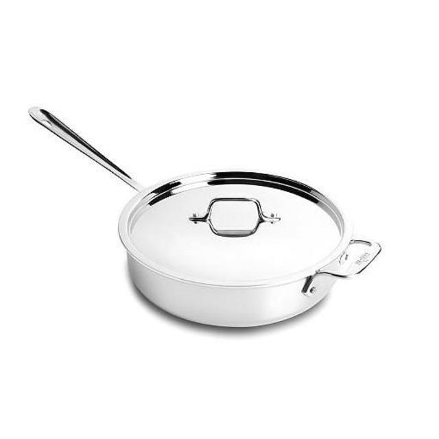 All-Clad Stainless Steel 3-Quart Saute Pan with Lid / Cookware, Silver