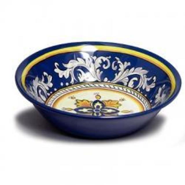 Case Sale 8 x Le Cadeaux Melamine Malaga Blue Cereal Bowls 7.5 in