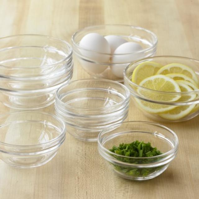 Glass Prep Bowls, Set of 8