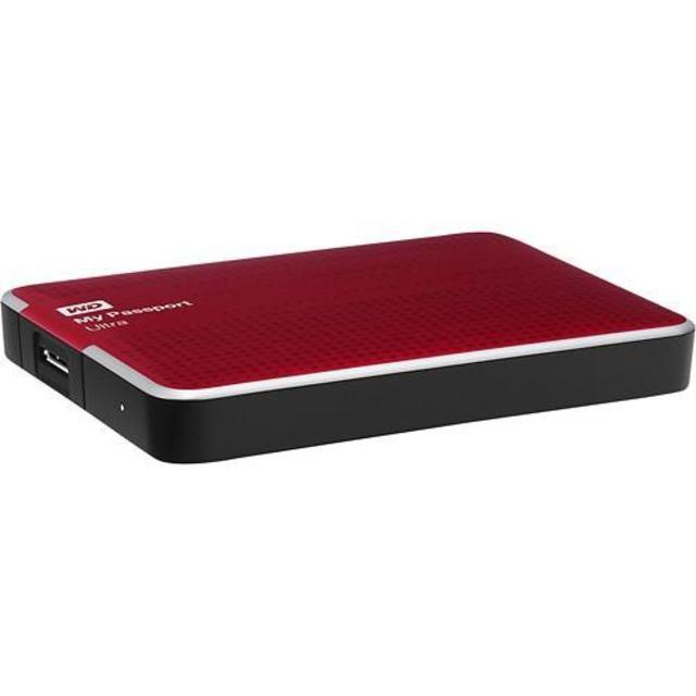 WD - My Passport Ultra 2TB External USB 3.0/2.0 Portable Hard Drive - Red