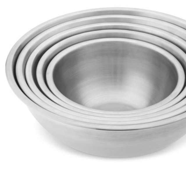 Stainless-Steel Nesting Mixing Bowls, Set of 5