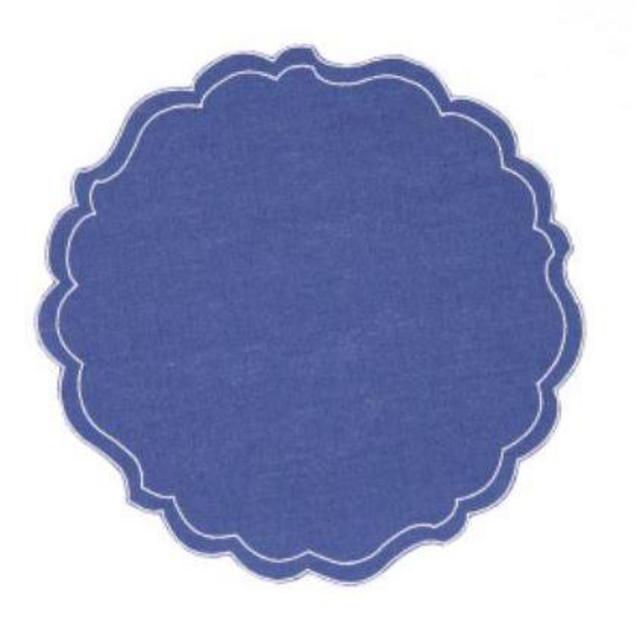 Pair of Greta Waxed Italian Linen Placemats, Denim