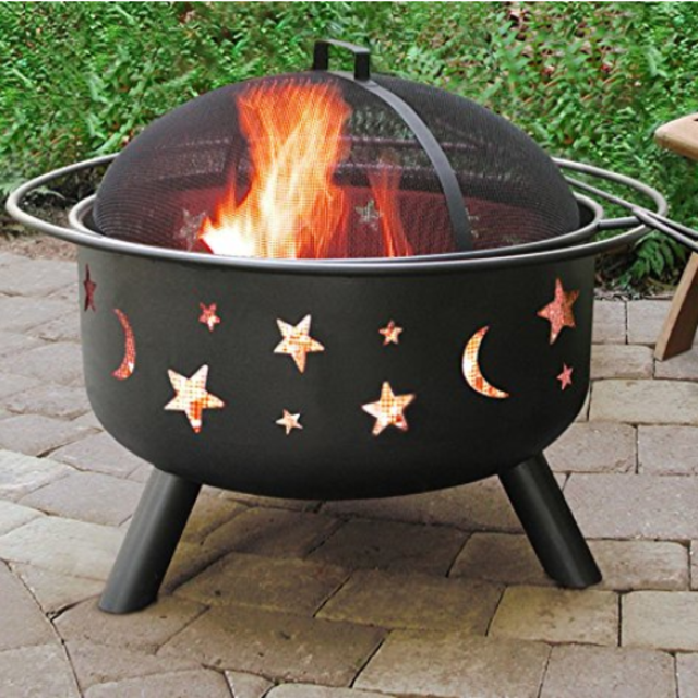 Landmann 28345 Big Sky Stars and Moons Firepit, Black
