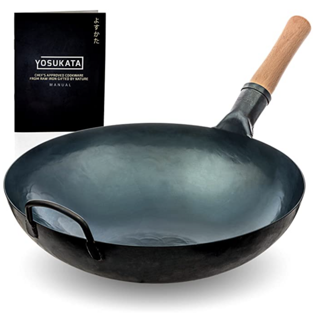 Yosukata Blue Carbon Steel Wok Pan