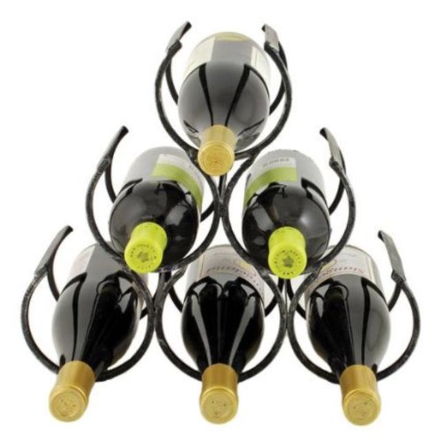 Twine Wine Shrine Bottle Holder, Black