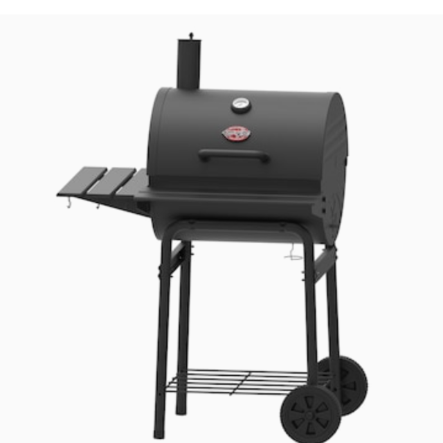 Char-Griller Wrangler; 23-in Black Barrel Charcoal Grill