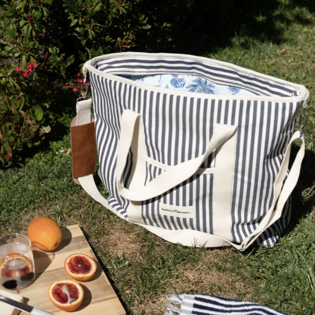 The Cooler Tote Bag - Lauren's Navy Stripe