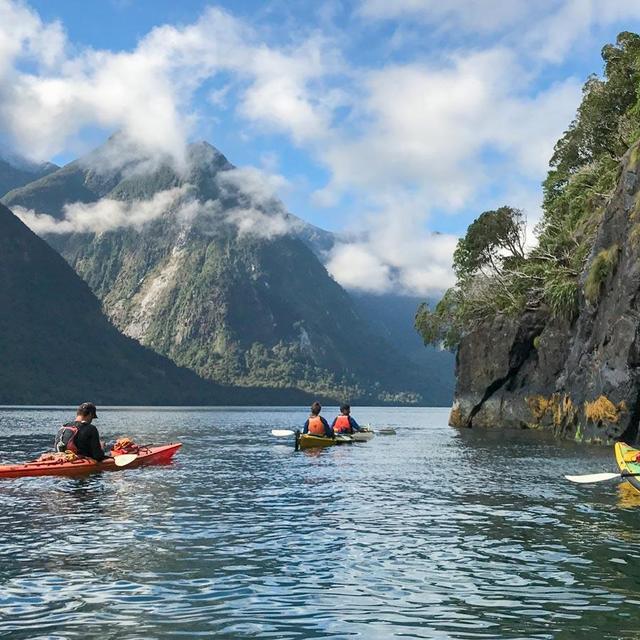 Kayaking in New Zealand on Honeymoon
