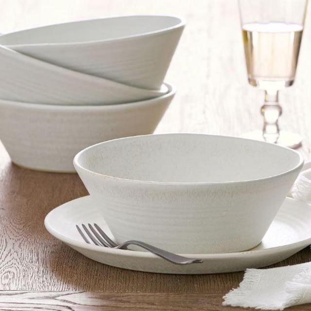 Larkin Reactive Glaze Stoneware Meal Bowls - Set of 4
