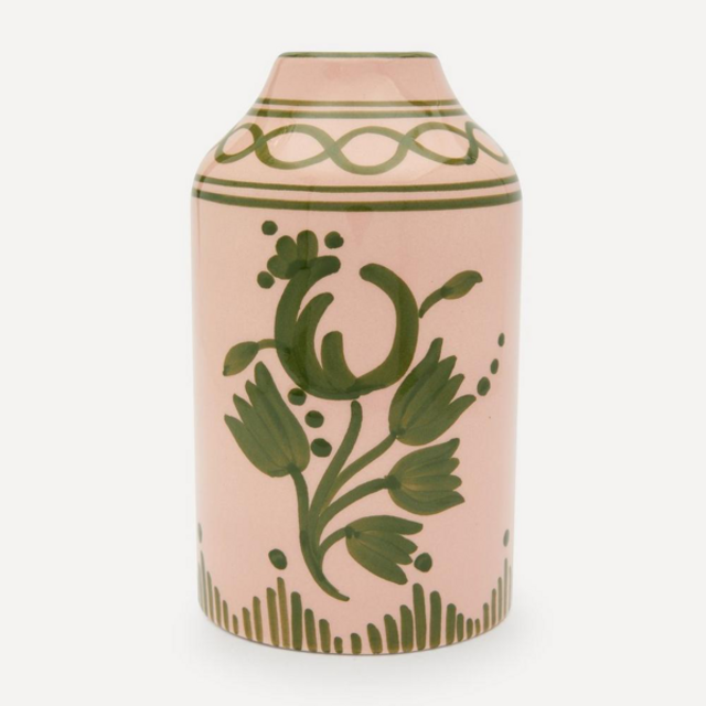 Genie in a Bottle Deco Vase & Bottle in Nude & Forest Green