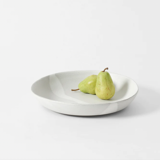 Eric Bonnin Oatmeal Large Low Serving Bowl