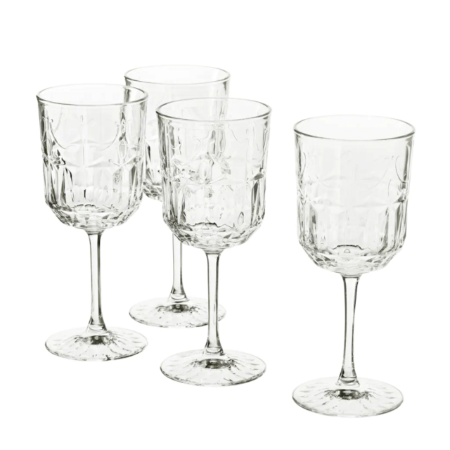 SÄLLSKAPLIG wine glass, 4 pack