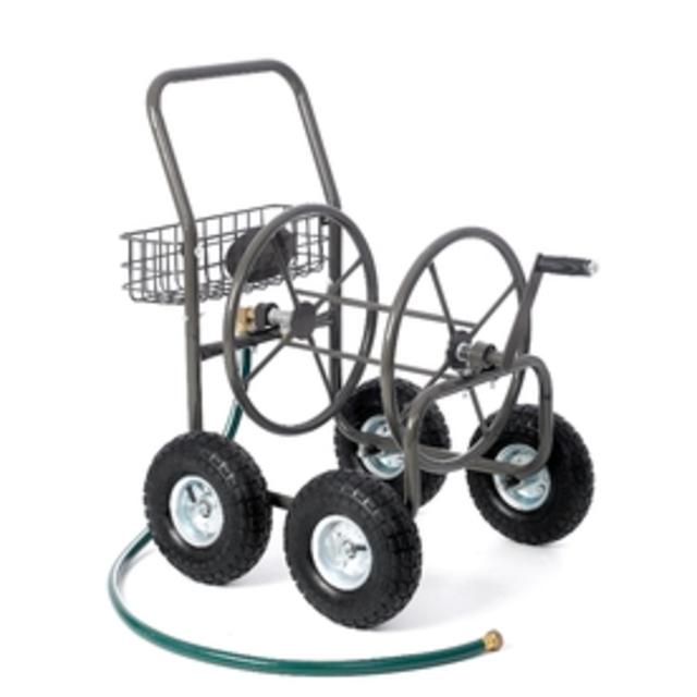 Liberty Garden Products Steel 250-ft Cart Hose Reel