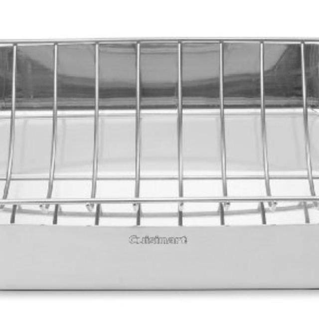 Cuisinart MCP117-16BR MultiClad Pro Stainless 16-Inch Rectangular Roaster with Rack