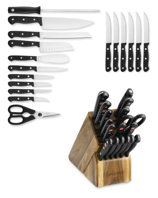 Wüsthof Gourmet 18-Piece Knife Block Set - Bamboo
