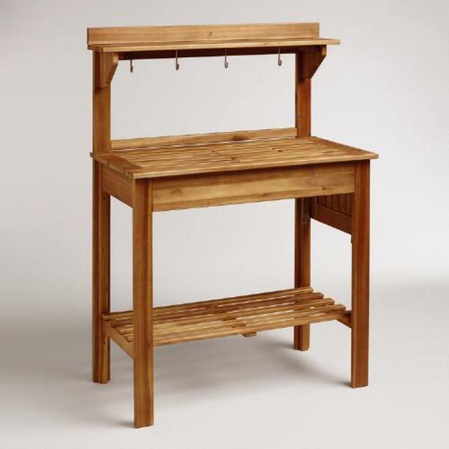 Natural Wood Potting Bench