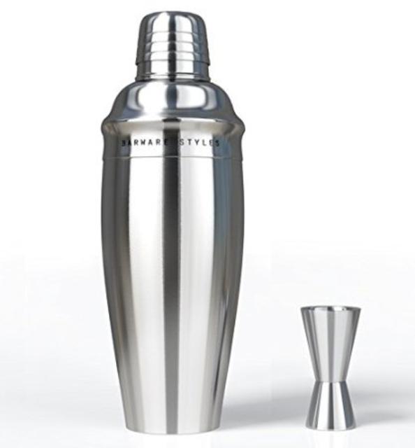 Barware Styles® Classic and Elegant Stainless Steel 3-Piece Martini and Cocktail Shaker Set