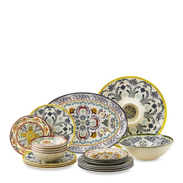 Veracruz Dinnerware Collection - Set of 4 Dinner Plates (Yellow)
