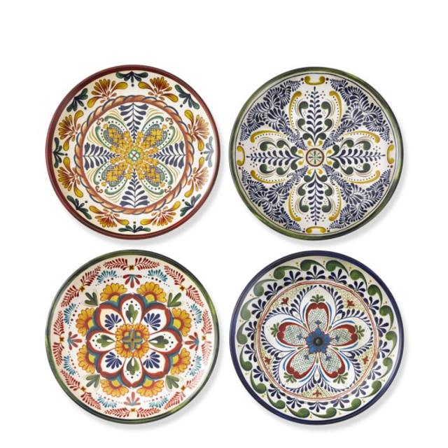 Veracruz Melamine Salad Plates, Set of 4, Multi