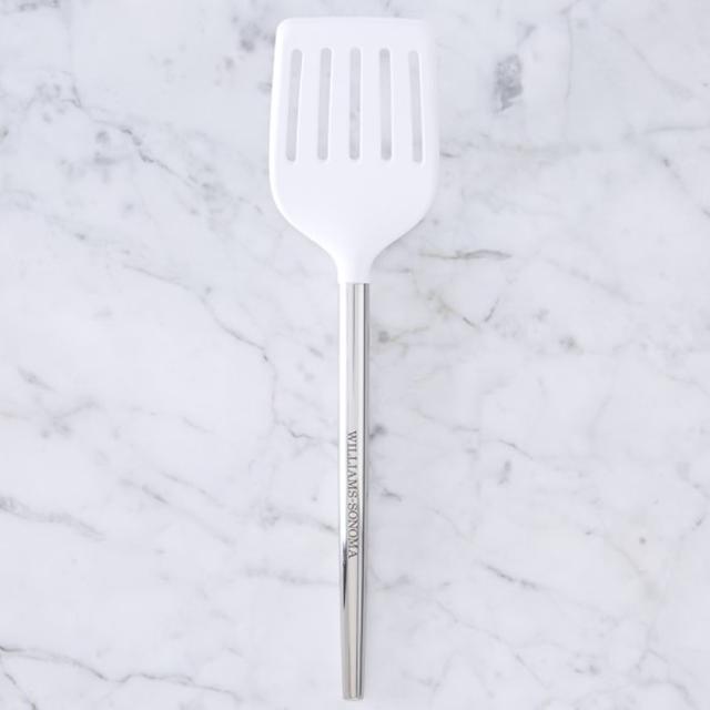 Williams-Sonoma Stainless-Steel Silicone Slotted Turner - White