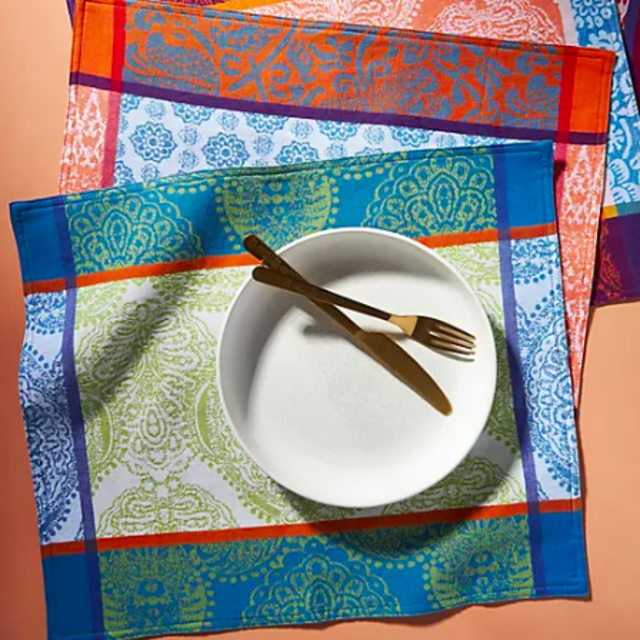 Nifty Jacquard Placemats, Set of 4