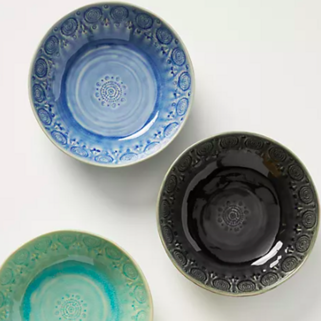 Old Havana Pasta Bowls, Set of 4 in Blue