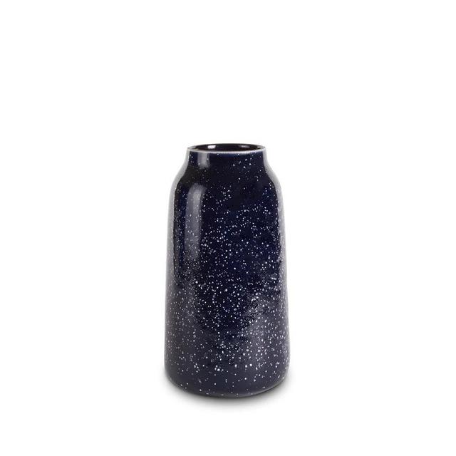 Tall Vase in Midnight and Opaque White