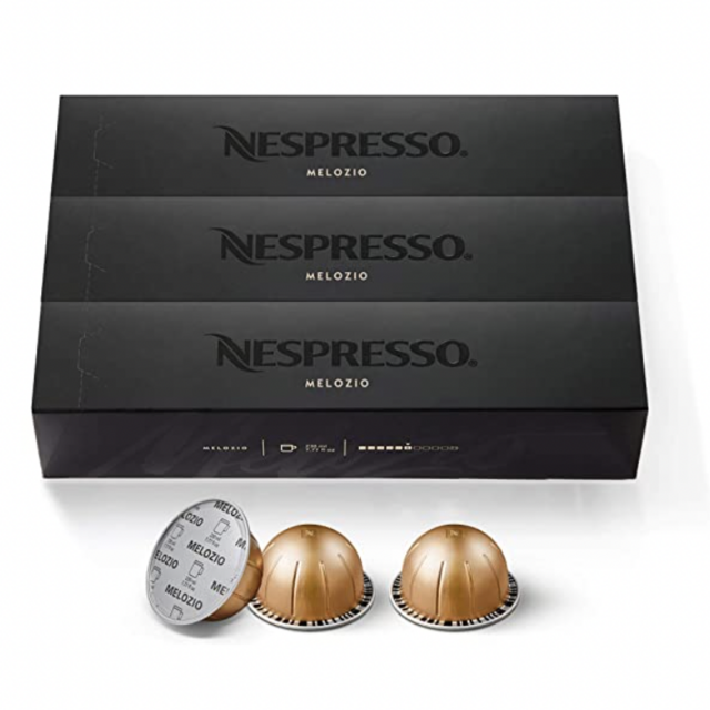 Nespresso Capsules VertuoLine, Melozio, Medium Roast Coffee, 30 Count Coffee Pods, Brews 7.77 Ounce