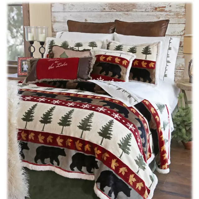 Carstens Inc. Tall Pine Bedding Collection Plush Comforter Set - King