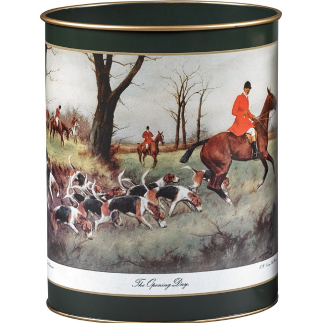 Hunt Scene Wastebasket