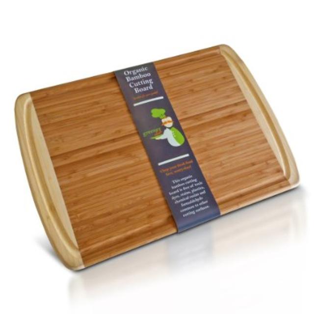 #1 Best ORGANIC Bamboo Wood Cutting Board with Groove - Beautiful Extra Large Serving Tray & Thanksgiving Turkey Platter 18x12 - Great Idea for Wedding Presents or Christmas Gifts to Family & Friends