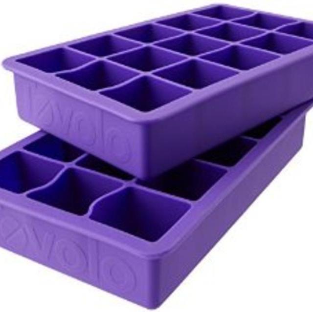 Tovolo Perfect Cube Ice Trays, Vivid Violet - Set of 2