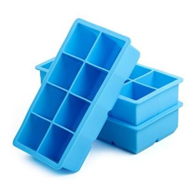 [3-Pack] California Home Goods Premium Large Ice Cube Tray Silicone ● 2 Inch Big Ice Cubes For Keeping Your Whiskey / Drinks Chilled and Classy ● Lifetime Guarantee