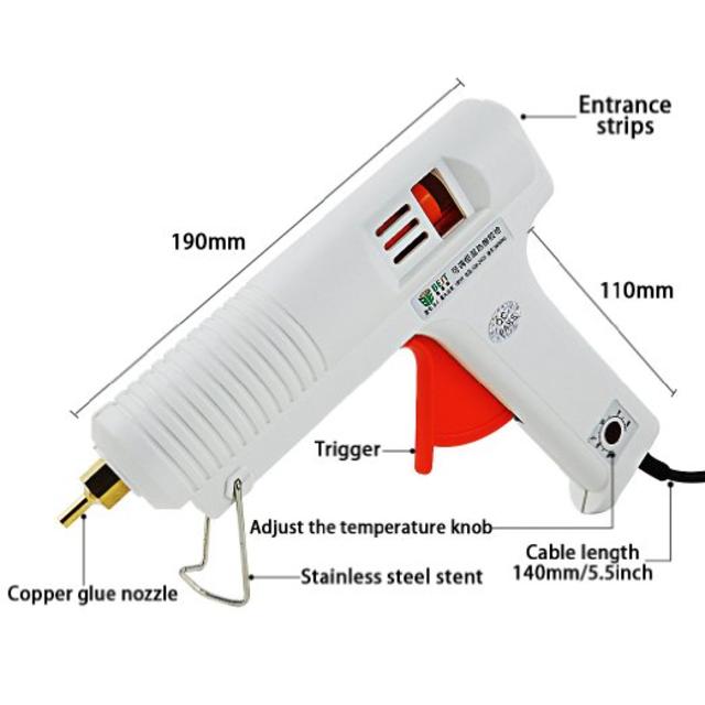 BSTPOWER® Professional Adjustable Temperature Full Size Hot Melt Adhesive Glue Gun Low Temp 100W