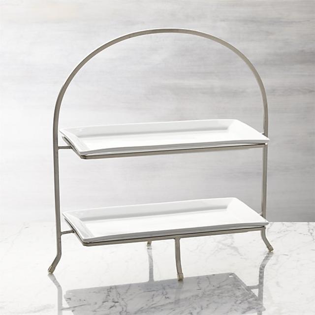 Crate & Barrel Cambridge 2-Tier Server with Plates