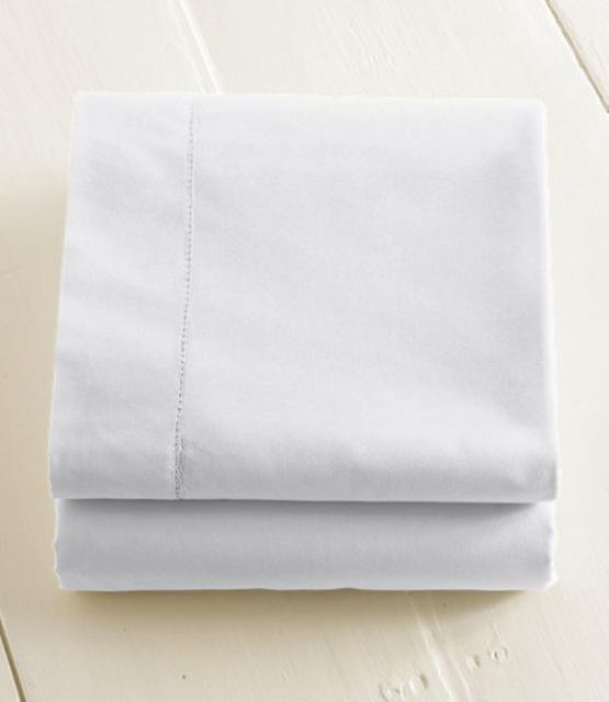 LL Bean 280-Count Pima Cotton Percale Sheet Set (Flat, Fitted, 2 Pillowcases)