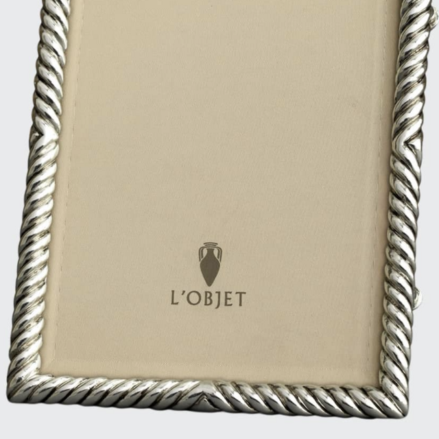 L'ObjetDeco Twist Platinum-Plated Picture Frame, 4 x 6