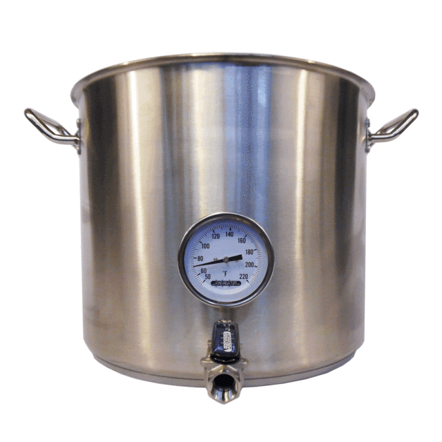 8 Gallon Kettle w/ Valve & Thermometer