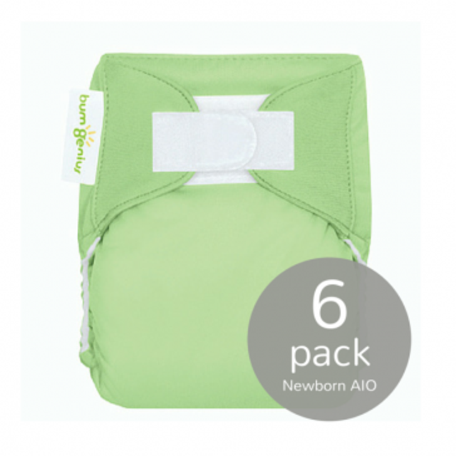 bumGenius Littles - 6 Pack Bundle - Newborn All In One Cloth Diapers