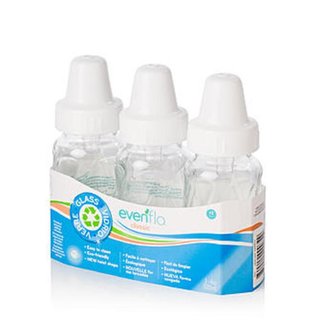Evenflo Glass Bottle 3 Pack 4 Ounce