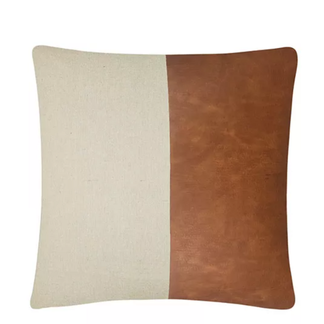 Sonoma Goods For Life® Faux Leather Two-Tone Throw Pillow