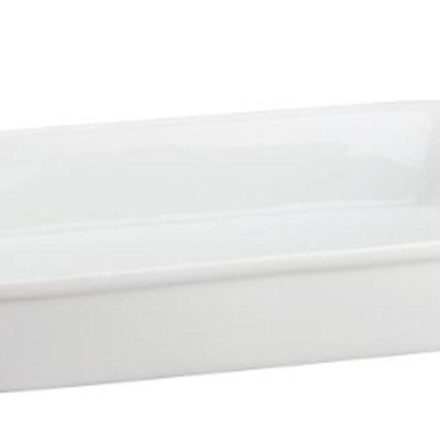 HIC Oblong Rectangular Baking Dish Roasting Lasagna Pan, Fine White Porcelain, 13-Inches x 9-Inches x 2.5-Inches