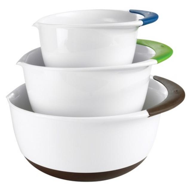 OXO Plastic 3-pc. Mixing Bowl Set - White (Also at Target)