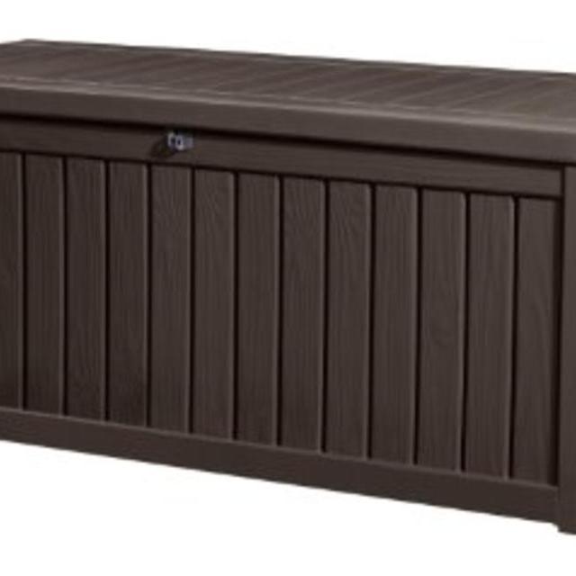 Keter Rockwood Plastic Deck Storage Container Box - 150 Gal - Brown (Also on Amazon)