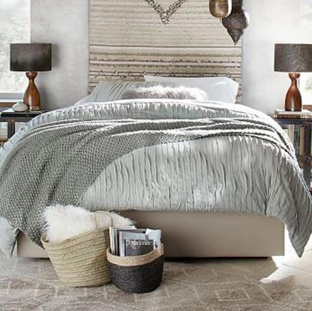 Camille Duvet Cover Queen in White (Also at Pottery Barn)